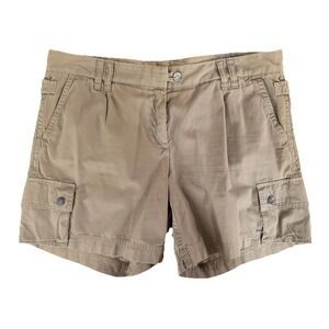 J.Crew Factory City Fit Chino Shorts Womens 10 Khaki Cargo Cotton